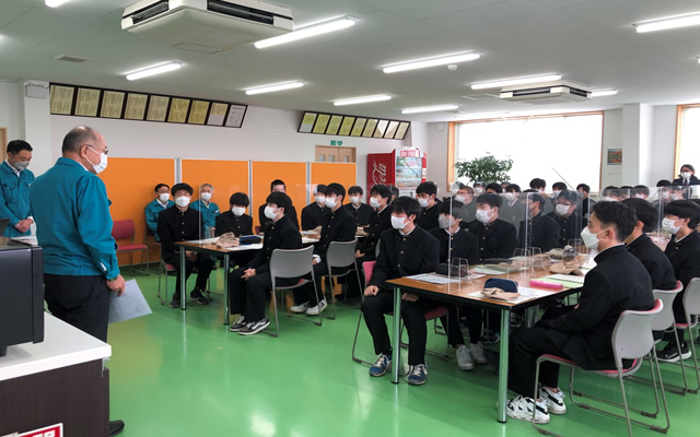 宮城県古川工業高校 機械科 2年生40名が見学で来社しました。